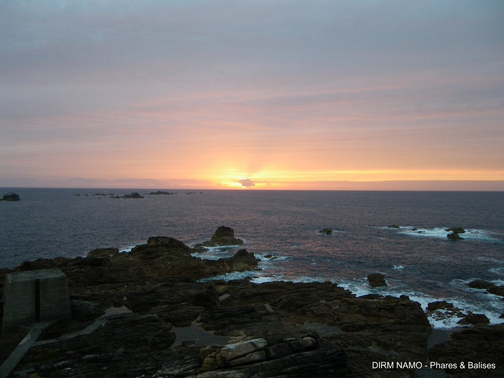 Coucher du soleil vu du phare